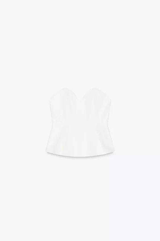 ZW COLLECTION DENIM BUSTIER | Zara UK