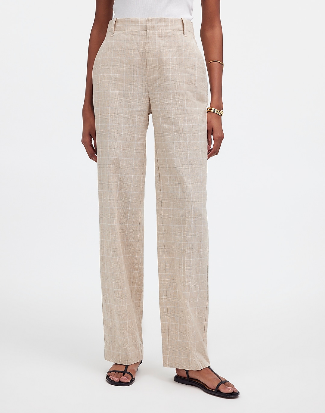 Slouchy Straight Pants in Plaid | Madewell