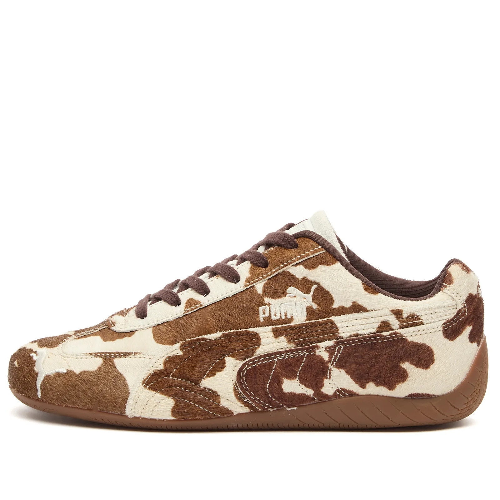 Puma Women's Speedcat Cow Print W Sneaker Chocolate Brown/Gum | END. Clothing