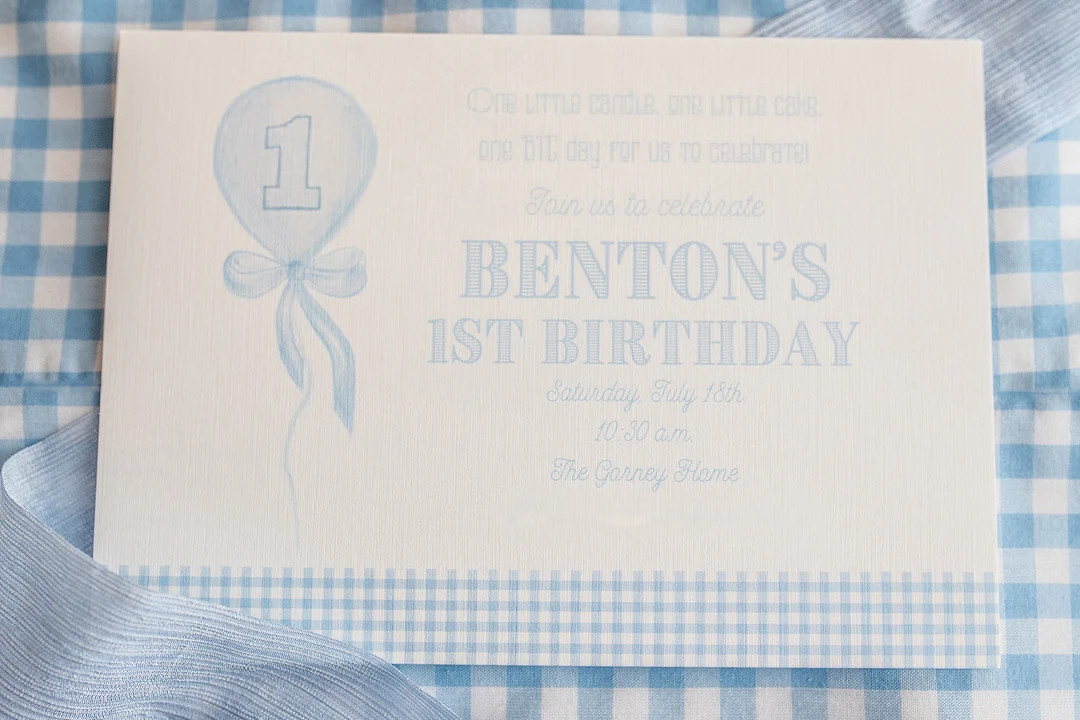 Watercolor Balloon Boys First Birthday/ Printed/ Classic First Birthday - Etsy | Etsy (US)