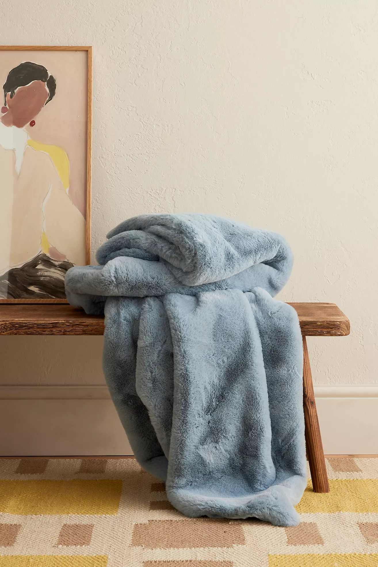 The Sophie Faux Fur Throw Blanket | Anthropologie (US)