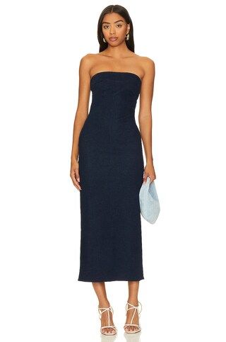SNDYS Layla Denim Dress in Dark Wash from Revolve.com | Revolve Clothing (Global)