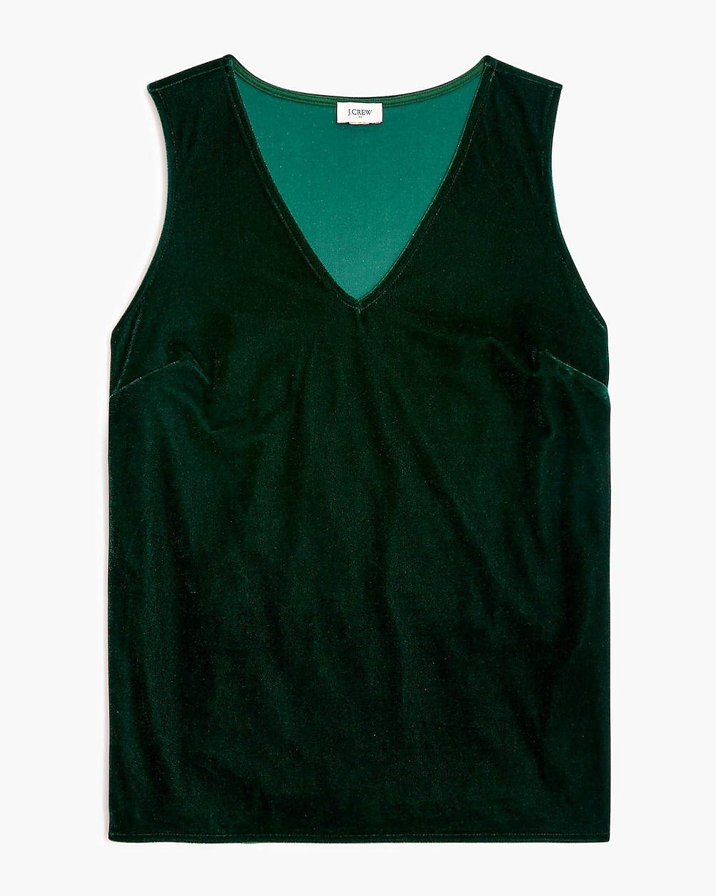 Velvet sleeveless V-neck top | J.Crew Factory