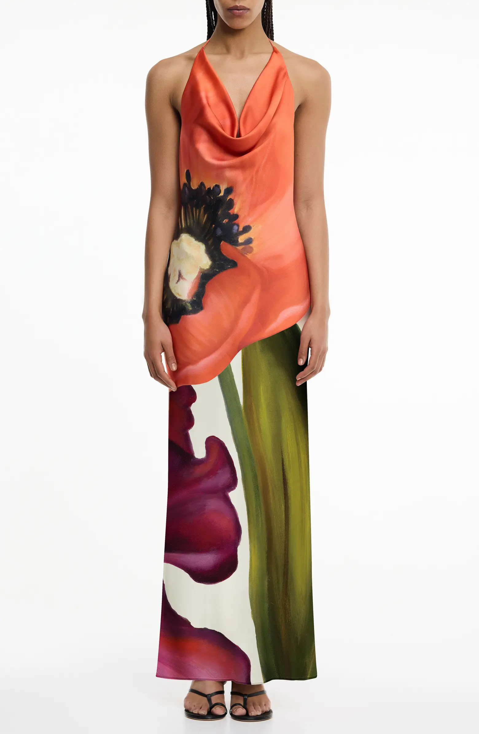 Significant Other Derby Cowl Neck Open Back Satin Maxi Cocktail Dress | Nordstrom | Nordstrom