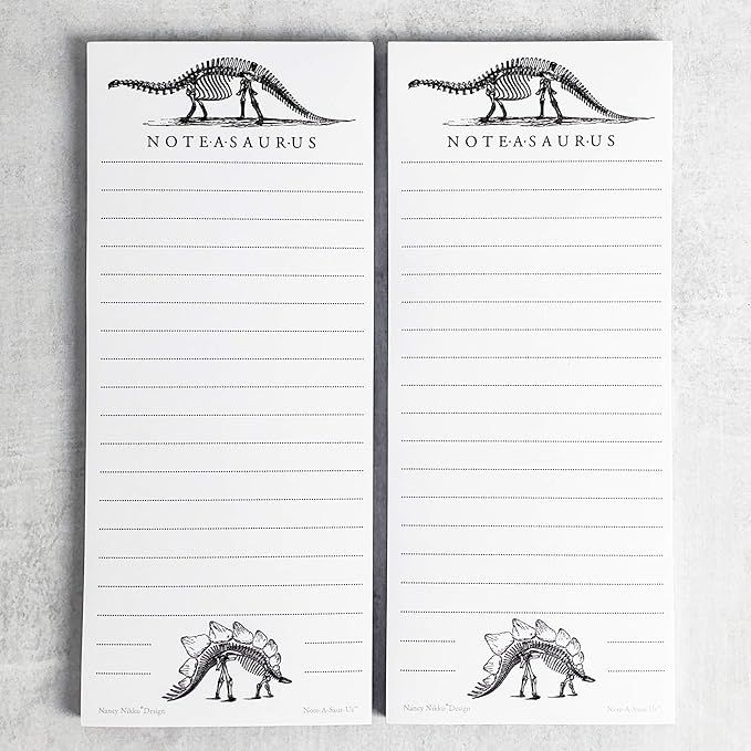 Dinosaur (Bones) Refrigerator Notepads, NOTE-A-SAURUS - Set of 2 Pads - Notes, To Do List, Grocer... | Amazon (US)