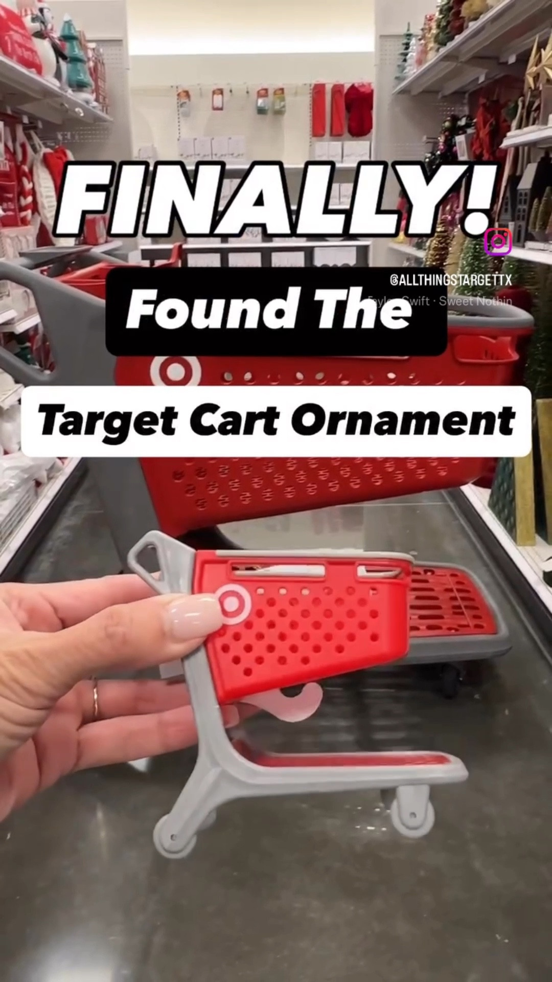 I spy the new Target shopping cart ornament (Finally)!  How adorable is this little cart that will definitely be on my Target themed mini tree this year!  Check it out on your next Target run 🛒.

* Ornament - $5


#target #targetstyle #christmas #christmasornaments #lifestyle #reelitfeelit #music #trend  #instagood #new #shopping #cute #holiday #instamood #igers #christmastree #giftideas 
#taylorswift #viral #viralvideos #reels #reelsinstagram #trending #trendingreels #explore #exploremore #explorepage #foryou #foryoupage #fyp

#LTKSeasonal #LTKGiftGuide #LTKHoliday