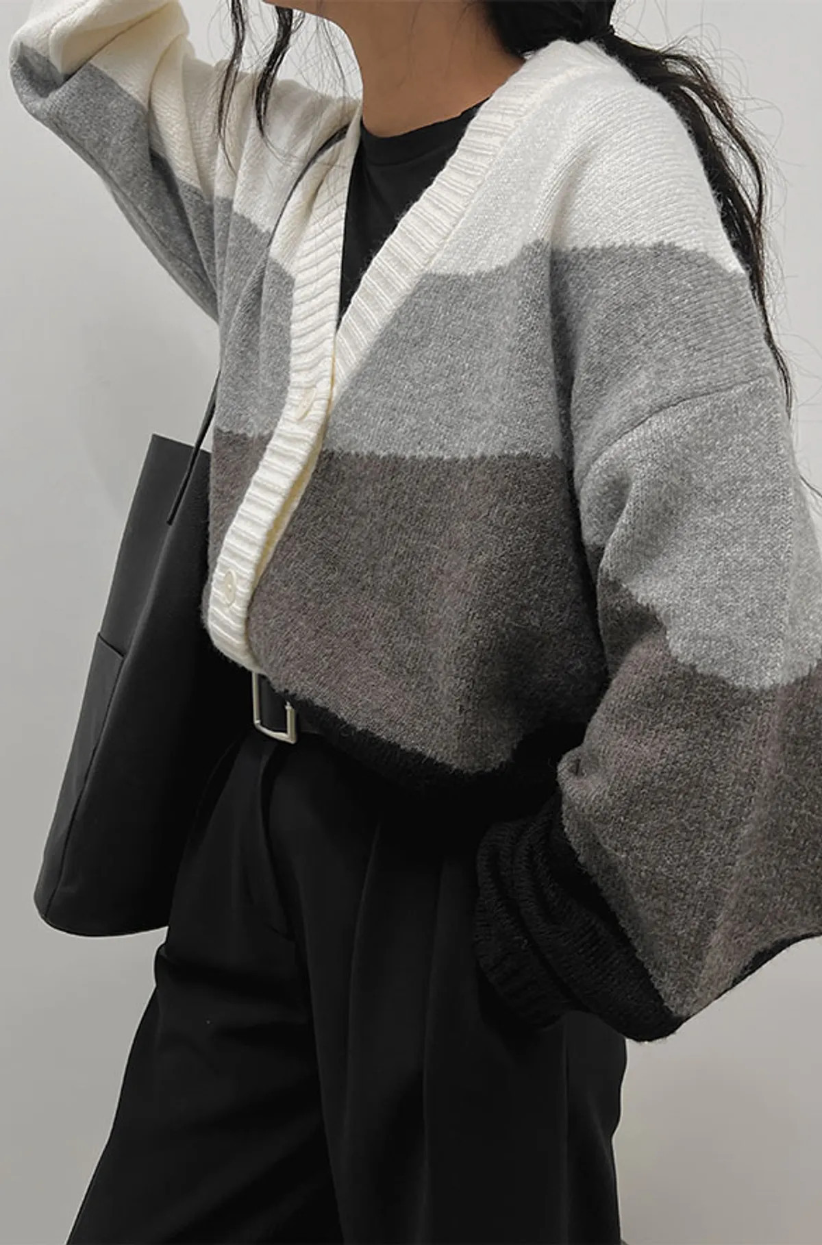 INTARSIA KNIT CARDIGAN | OAK + FORT