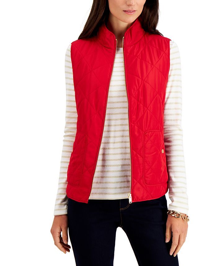 Charter Club Quilted Vest, Created for Macy's & Reviews - Jackets & Blazers - Women - Macy's | Macys (US)