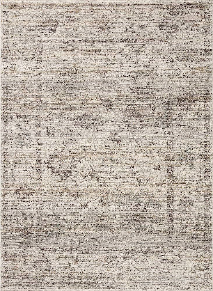 Magnolia Home by Joanna Gaines x Loloi Millie Collection MIE-01 Silver / Dove 7'-10" x 10' Area R... | Amazon (US)