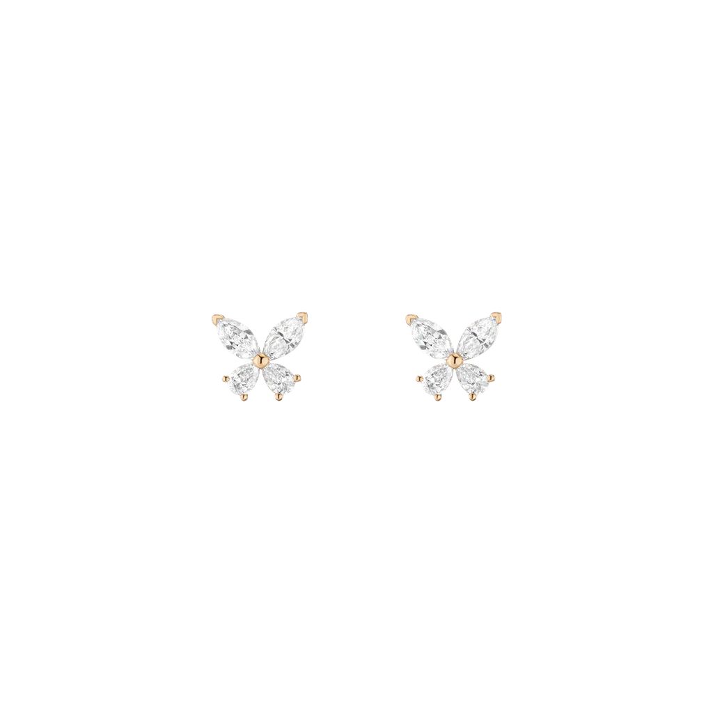 White Sapphire Butterfly Earrings | AUrate New York