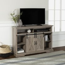 Farmhouse Barn Door Grey Wash TV Stand for TVs up to 58" by Manor Park | Walmart (US)
