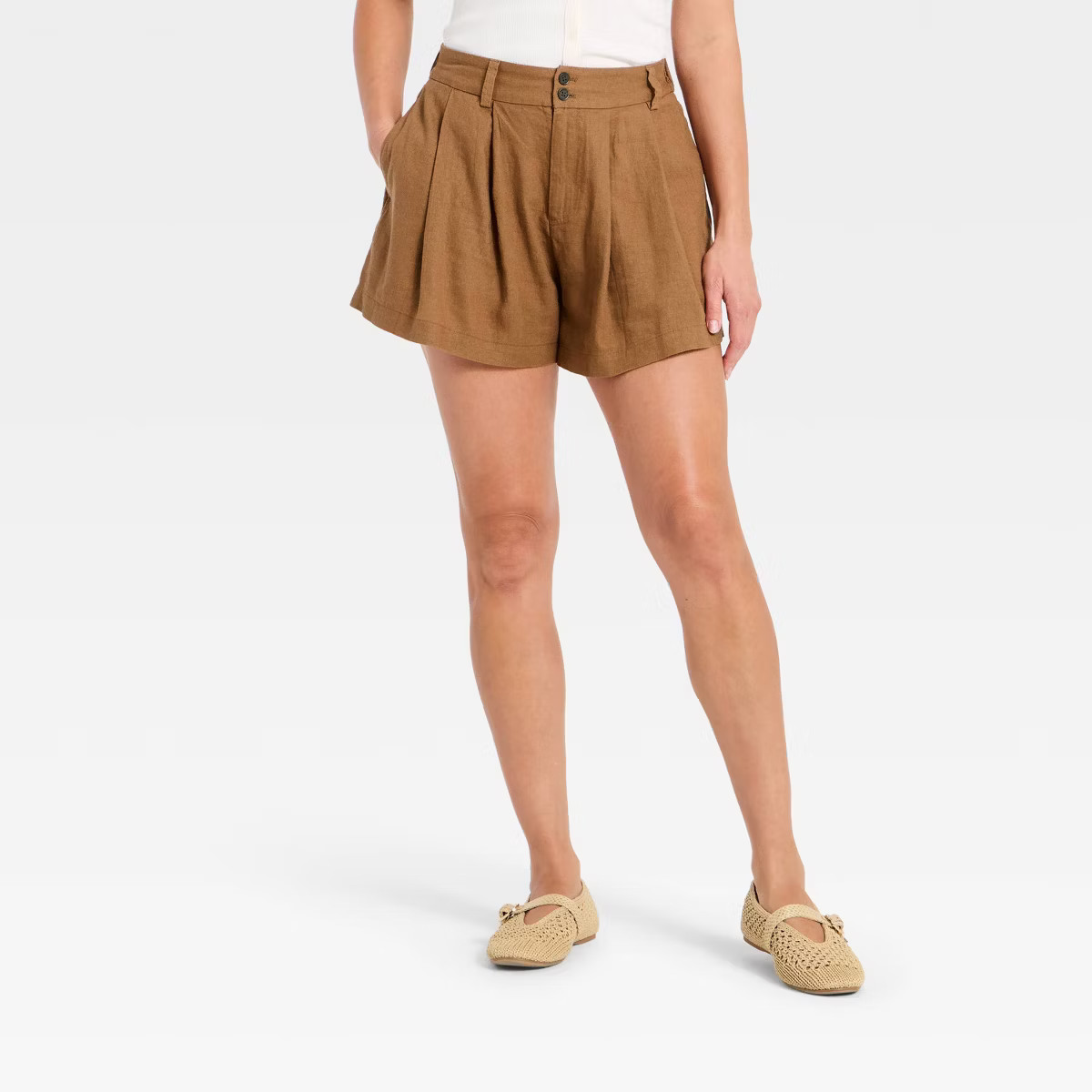 Women's High-Rise Pleated Fashion Shorts - Universal Thread™ Black L | Target