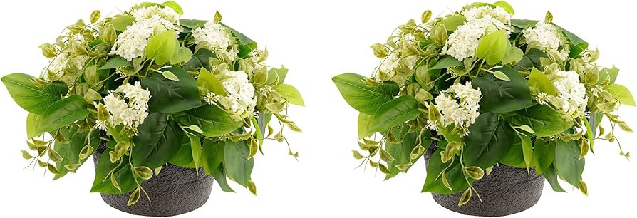 Haute Decor Hydrangea Urn Filler with Adjustable Height (Set of 2) - Maintenance-Free Artificial ... | Amazon (US)