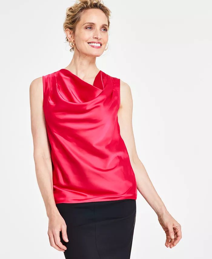 I.N.C. International Concepts Women's Sleeveless Cowlneck Blouse, Created for Macy's - Macy's | Macy's