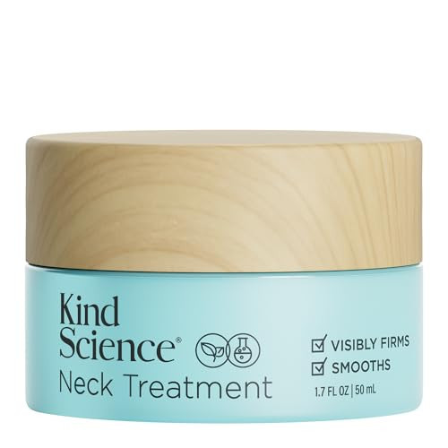 Kind Science Neck Treatment - Neck Cream Visibly Firms, Lifts & Supports Natural Cell Turnover for Anti Aging Firming and Tightening - Paraben, Dye & Fragrance Free, Cruelty Free, 1.7 oz | Amazon (US)