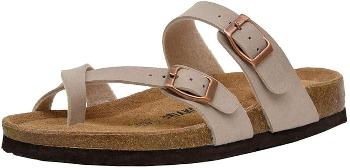 CUSHIONAIRE Women's Luna Cork footbed Sandal with +Comfort | Amazon (US)