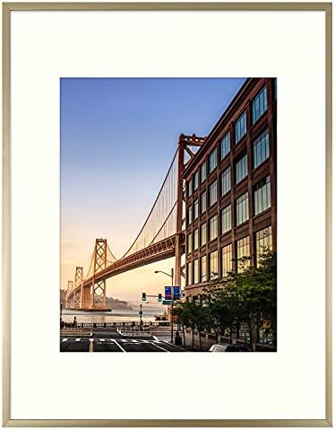 Frametory, 11x14 Aluminum Frame, 8x10 Photo with Ivory Mat for Wall Display, Sawtooth Hanger, Swi... | Amazon (US)