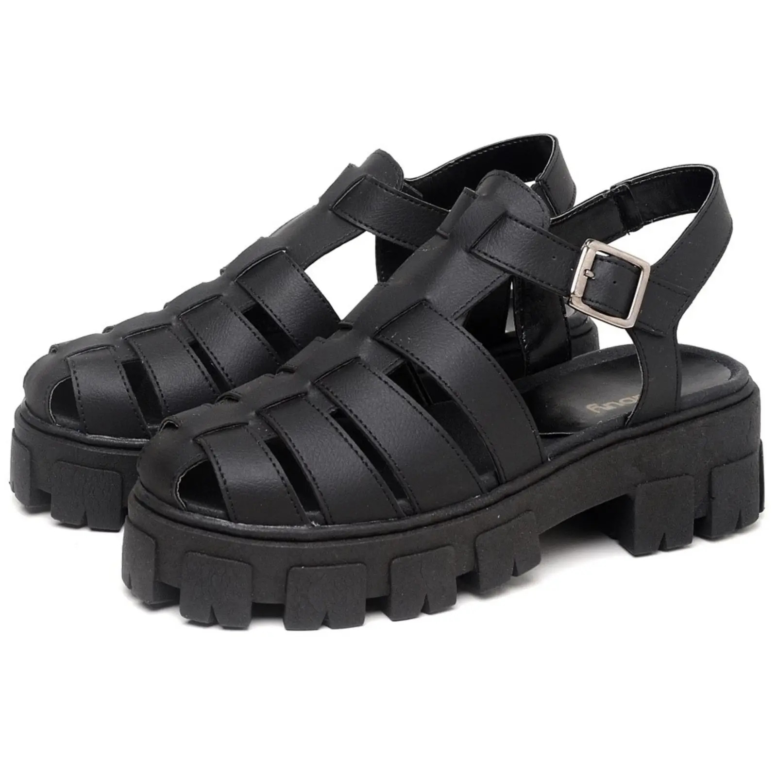 Sandália Rasteira Feminina Fisherman DUBUY 1601 Preto | Dafiti (BR)