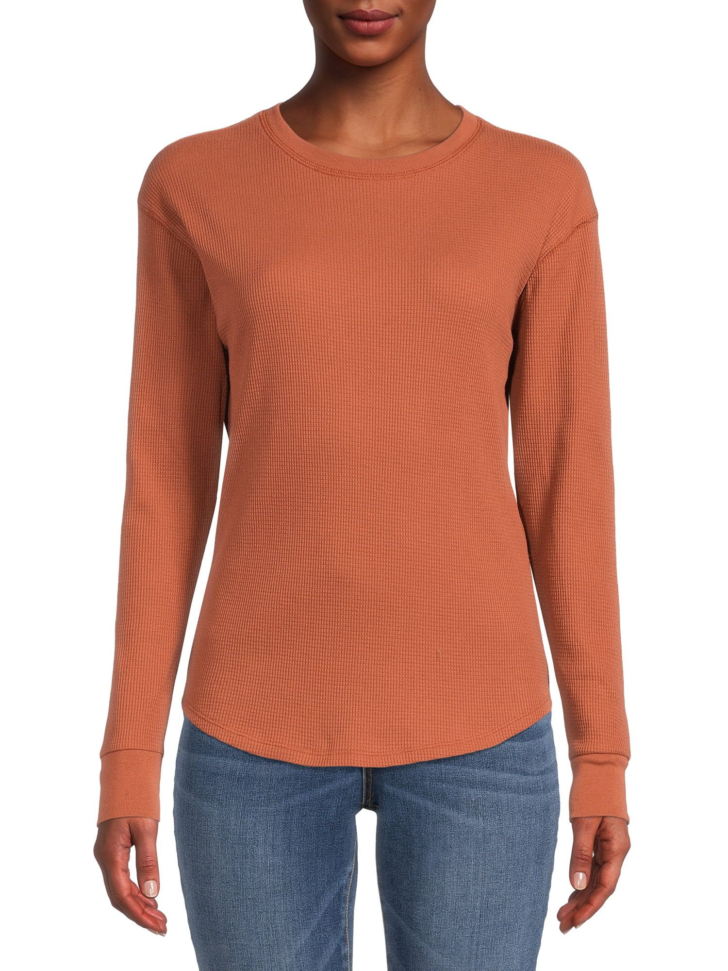 Time and Tru Women's Thermal Top with Long Sleeves | Walmart (US)