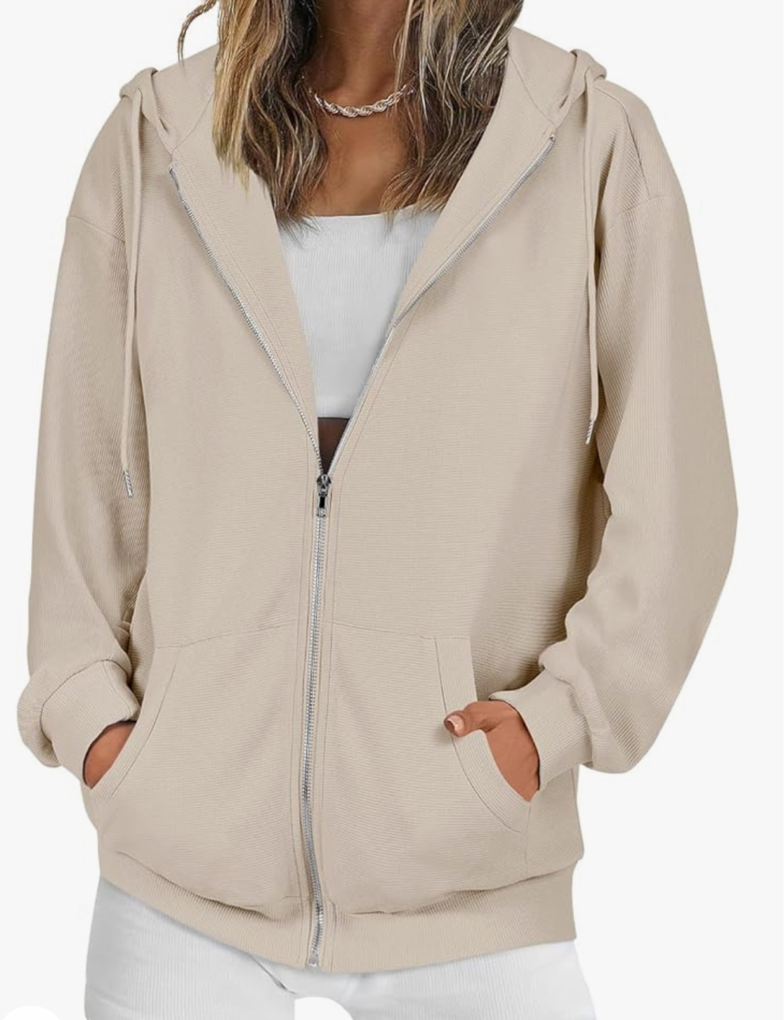 Cute Neutral Zip Up Hoodies on Sale for $16.19.

#LTKfindsunder50 #LTKstyletip