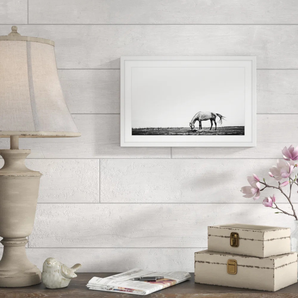 " Lone White Equus " by Marmont Hill | Wayfair North America
