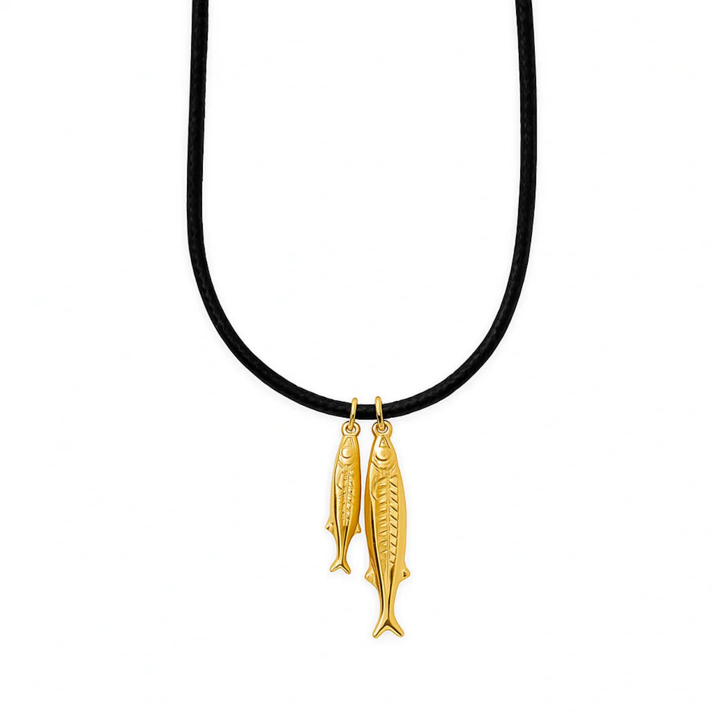 Clive Double Fish Cord Necklace | Ellie Vail Jewelry