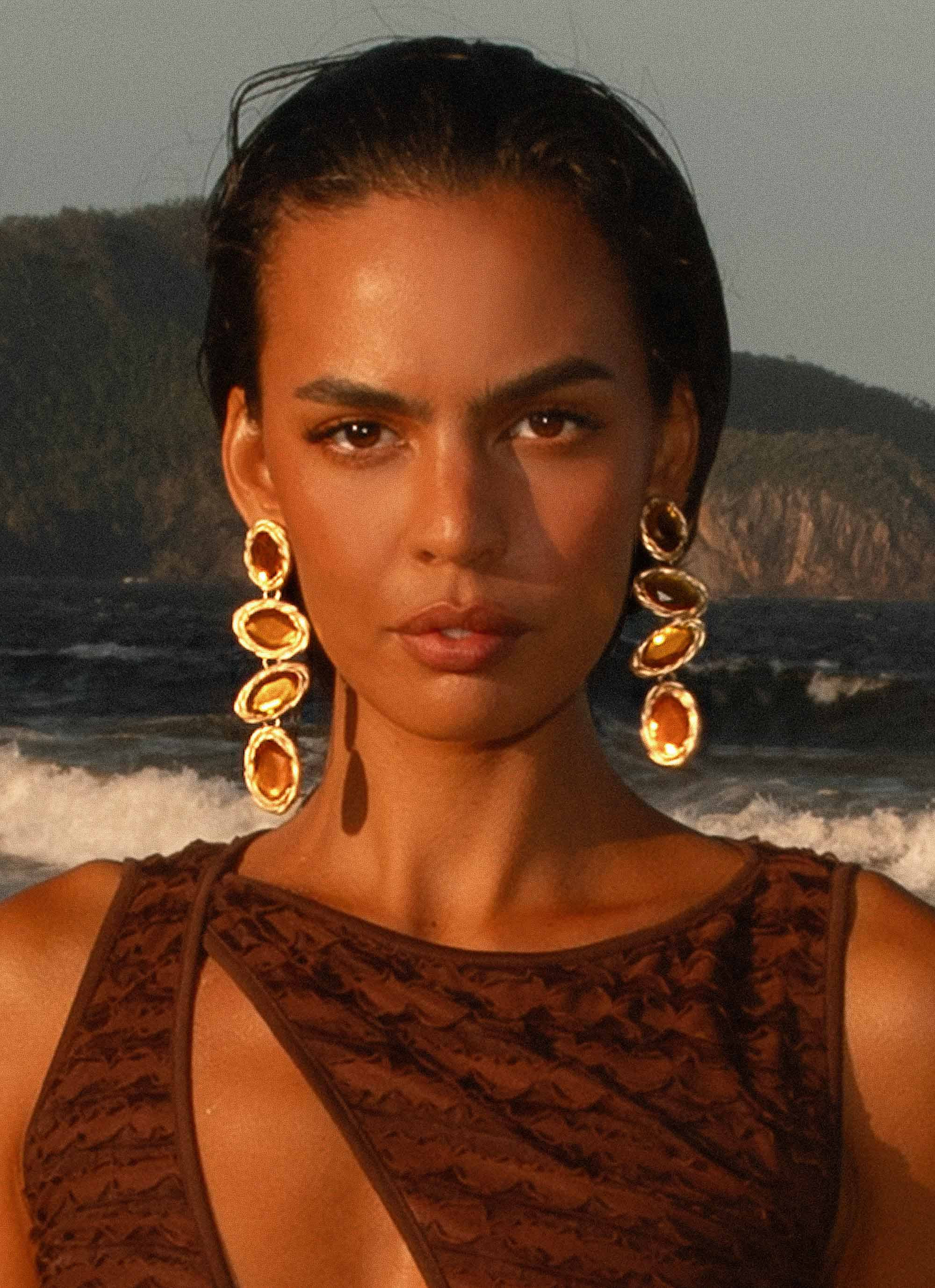 Nikitta Earrings - Orange | Peppermayo (Global)