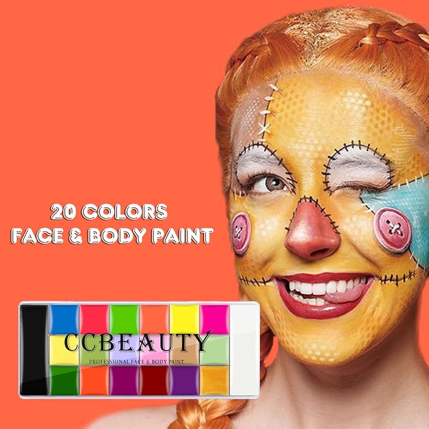 Professional Face Paint Kit - by Blue Squid PRO, 12x10g Classic Color Palette, ??? Professional Face | Amazon (US)
