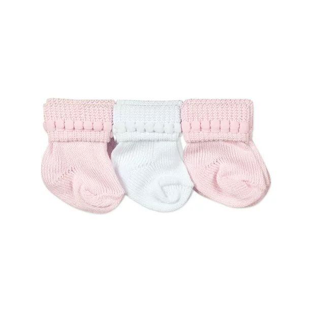 Jefferies Socks Baby Girls Classic Cotton Stay-On Booties, 6-Pack | Walmart (US)