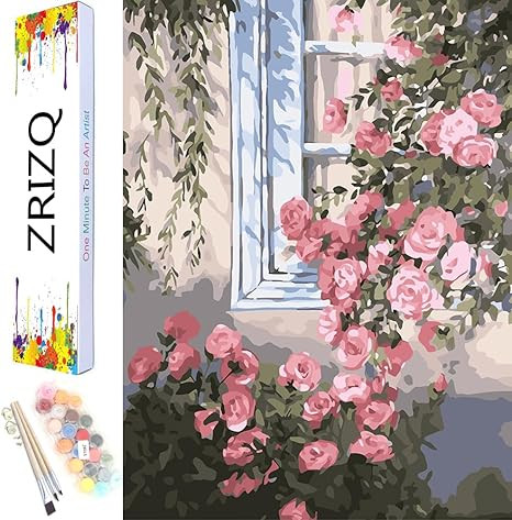 ZRIZQ Paint by Number for Adults Beginners,12" Wx16 L Canvas for Painting Kits for Adults in Colo... | Amazon (US)