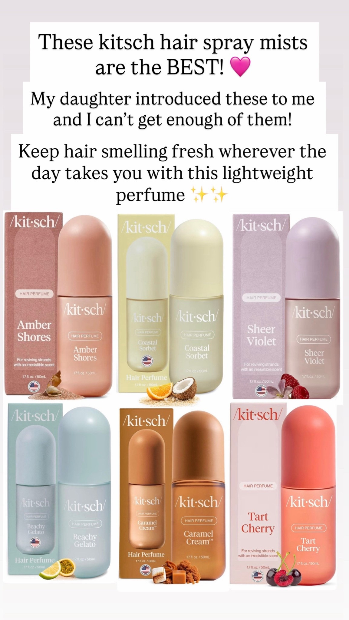 Kitsch hair mist sprays