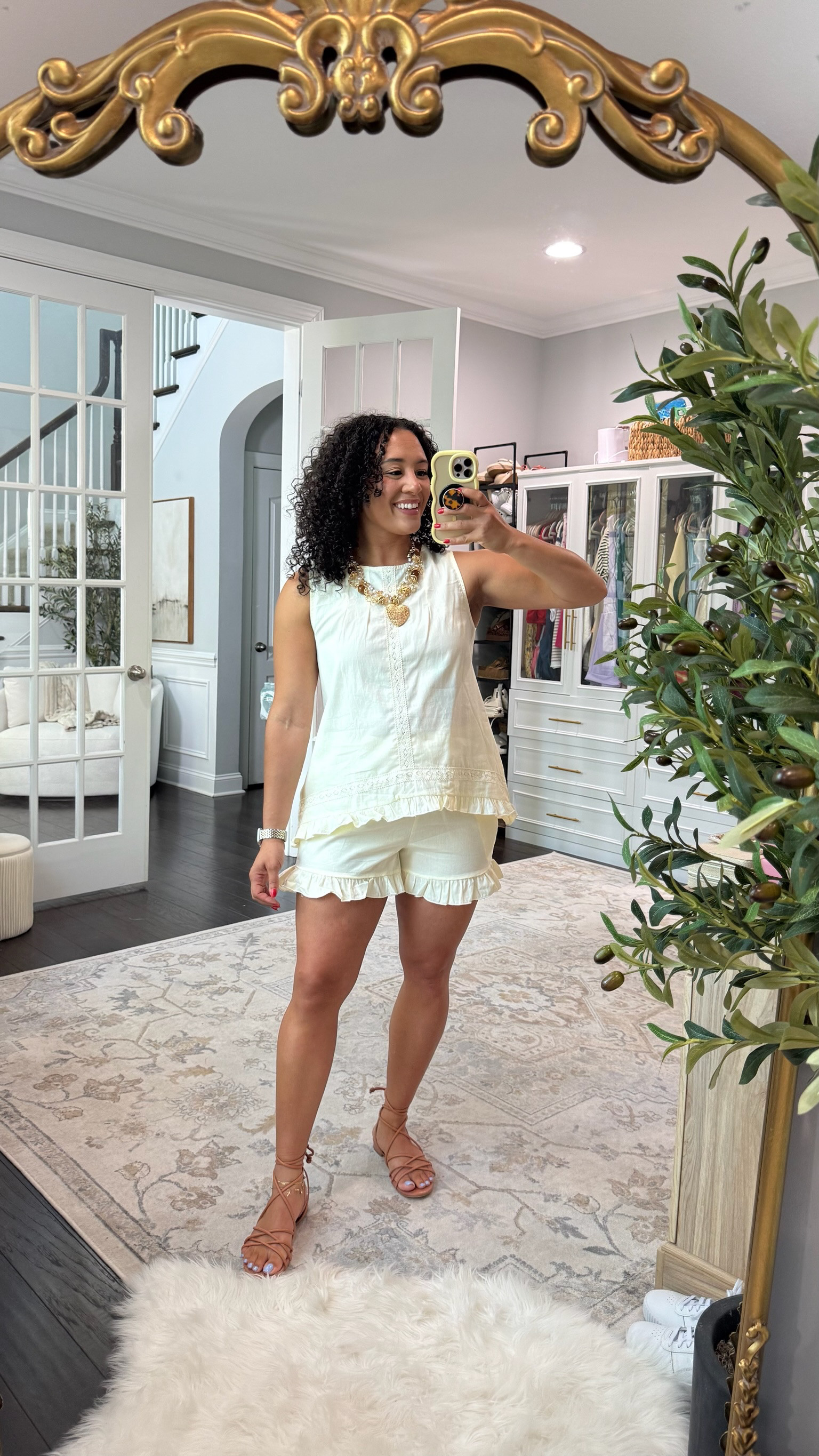 Would you believe this is a pajama set? 😂 It was just too cute, I had to style it for a daytime look! 

 #LTKgrwm #LTKootd #LTKSeasonal