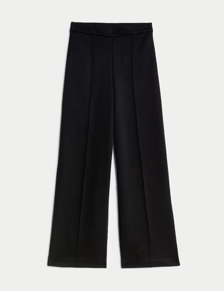 Jersey Elasticated Waist Wide Leg Trousers | Marks & Spencer (UK)