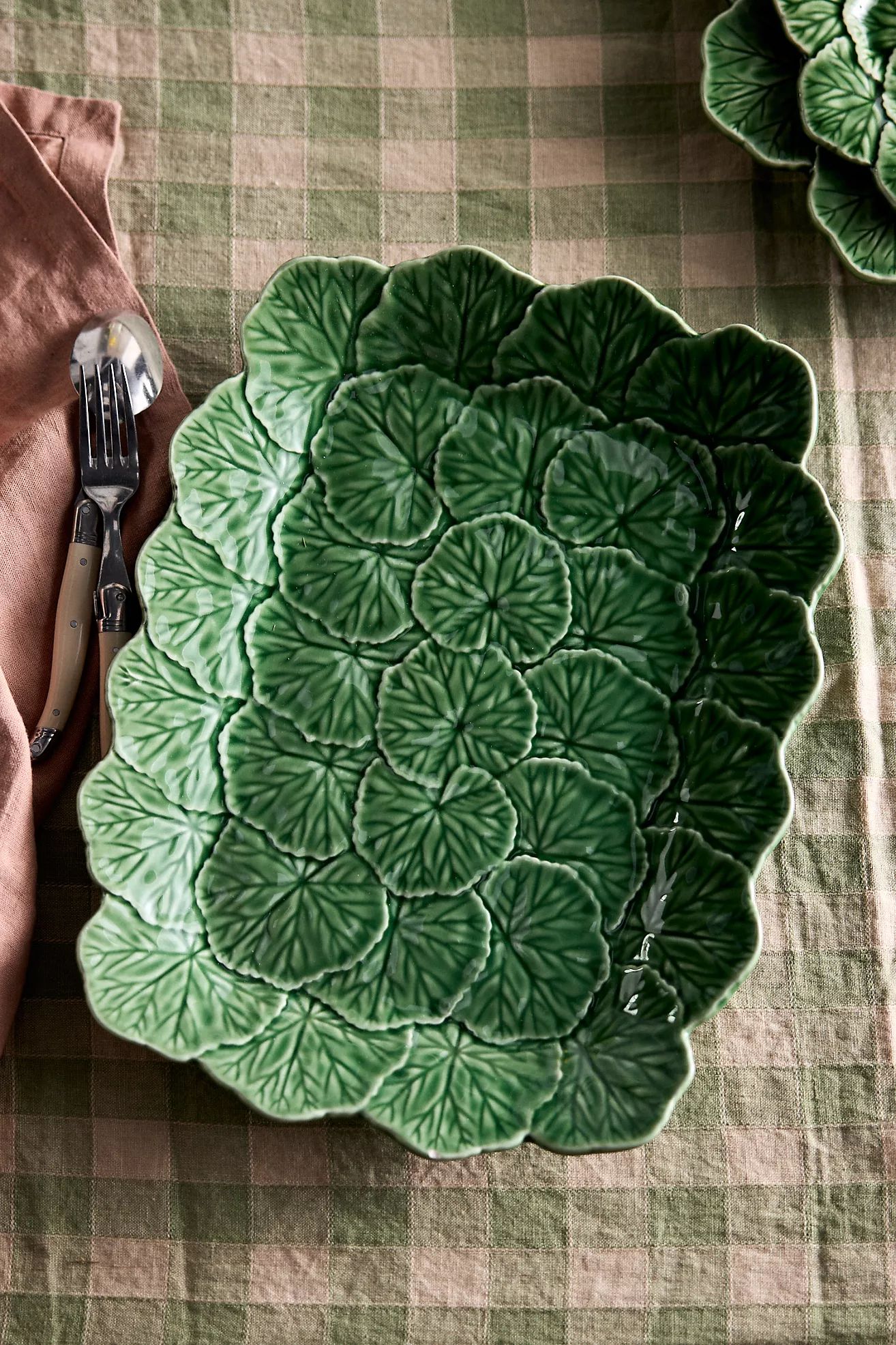 Ceramic Geranium Leaf Serving Platter | Terrain
