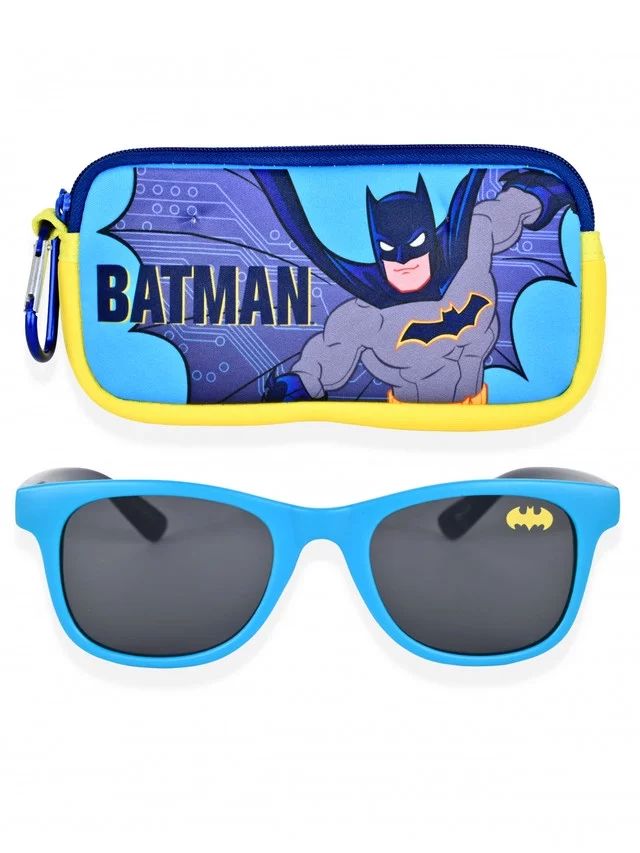 Batman Character Sunglasses For Children with Zippered Case and Carabiner | Walmart (US)