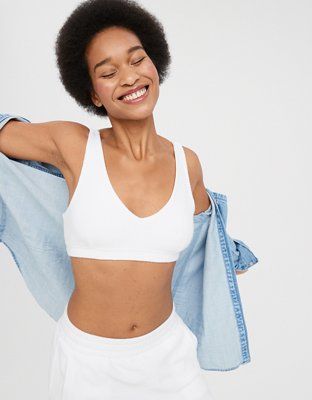 OFFLINE By Aerie Summer Lights Terry Sports Bra | American Eagle Outfitters (US & CA)