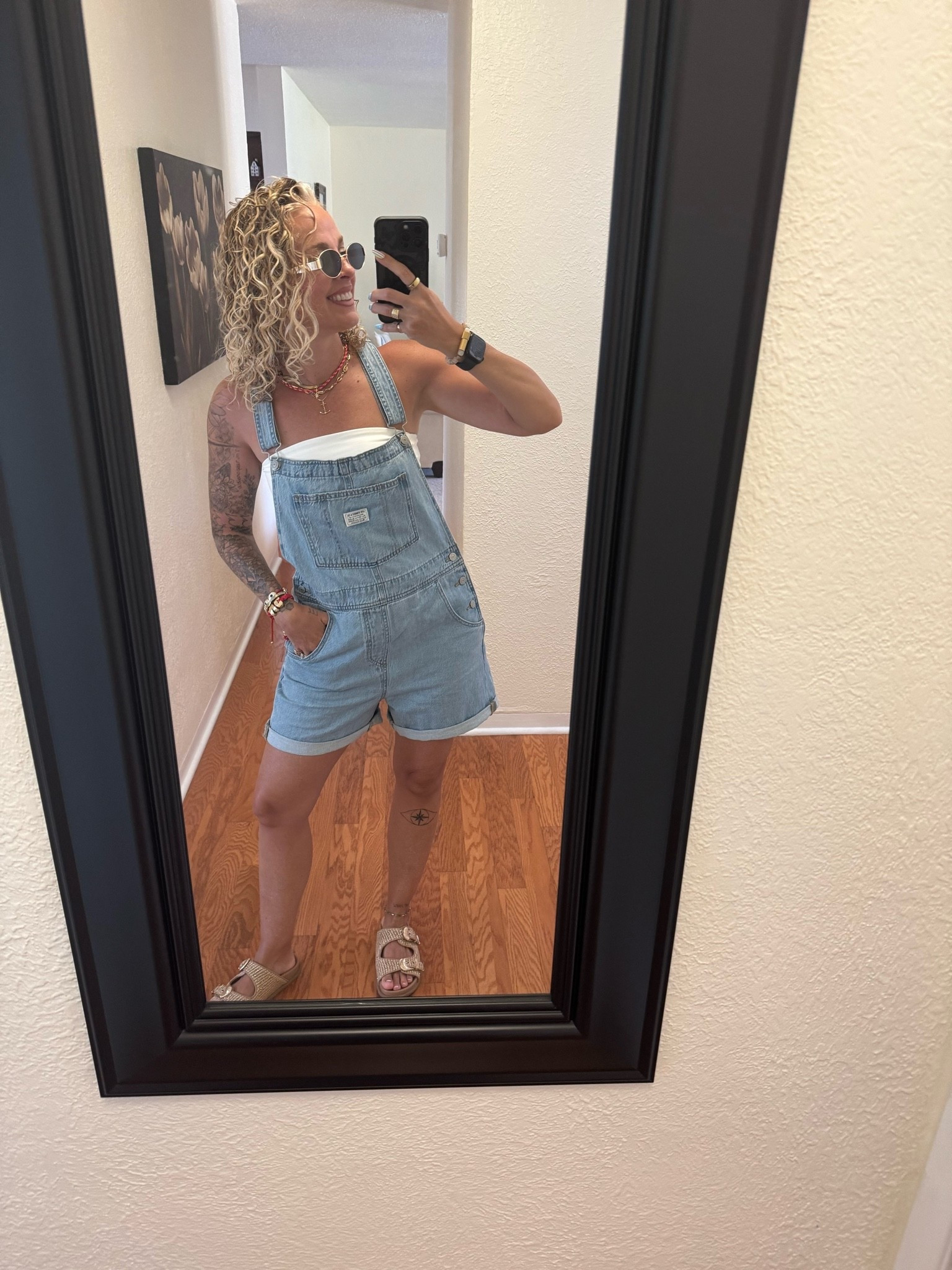 Levi’s overalls tub top, sandals and sunglasses. I did a size medium in overalls and small in tube top

#LTKSaleAlert #LTKOver40 #LTKSeasonal