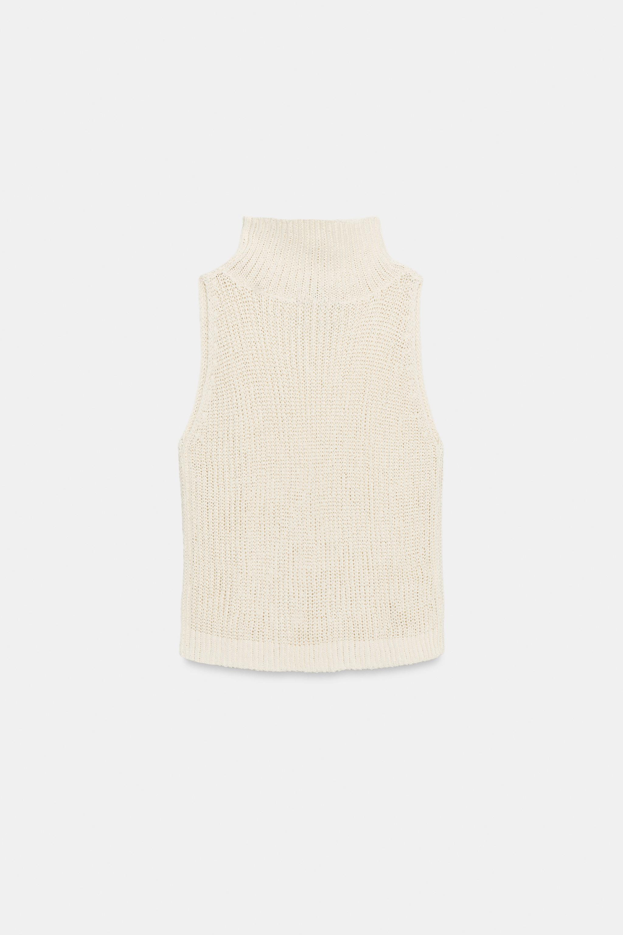 HIGH COLLAR KNIT TOP | Zara US