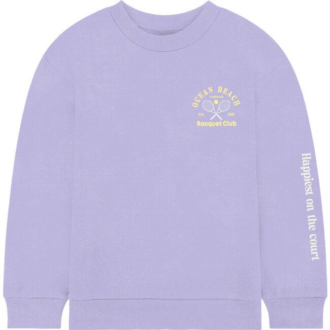 Kids Ocean Beach Crew Neck Sweatshirt, Lavender | Maisonette