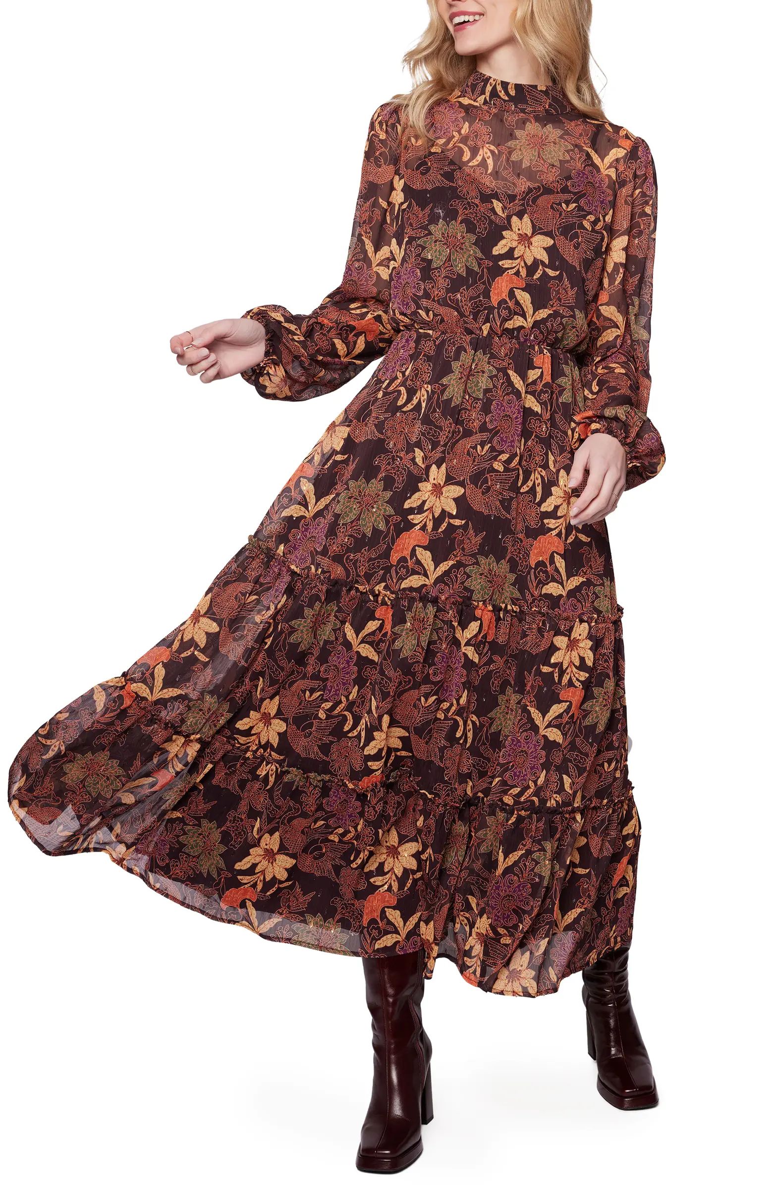 Wild Bergamot Floral Long Sleeve Dress | Nordstrom