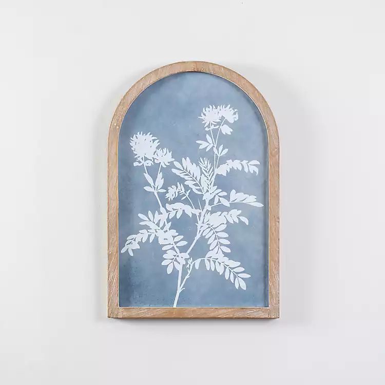 Light Blue Botanicals Arch Framed Wall Art | Kirkland's Home