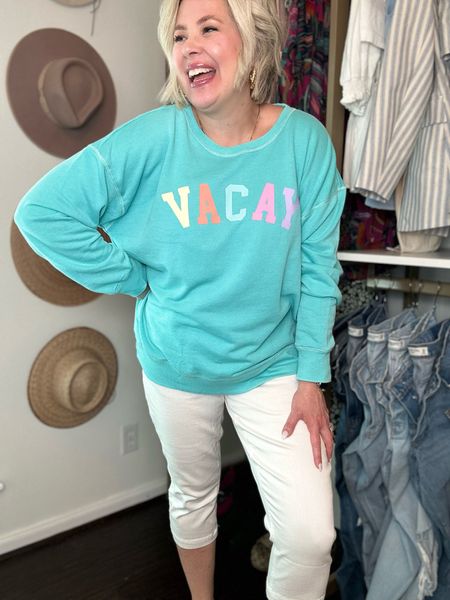 I love that Maurice’s has so many options for you or your teenage daughter. I absolutely love this Vacay sweater for those cool nights when you’re on vacation. Maybe you’re still shopping for spring break. Runs to the size.

I absolutely love these cropped white denim. They have tons of stretch but I’d needed to size up one size. 

#LTKtravel #LTKGiftGuide