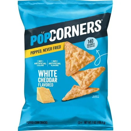 PopCorners No Artificial Colors or Flavors White Cheddar Popped Corn Chips Bag, 7 oz | Walmart (US)