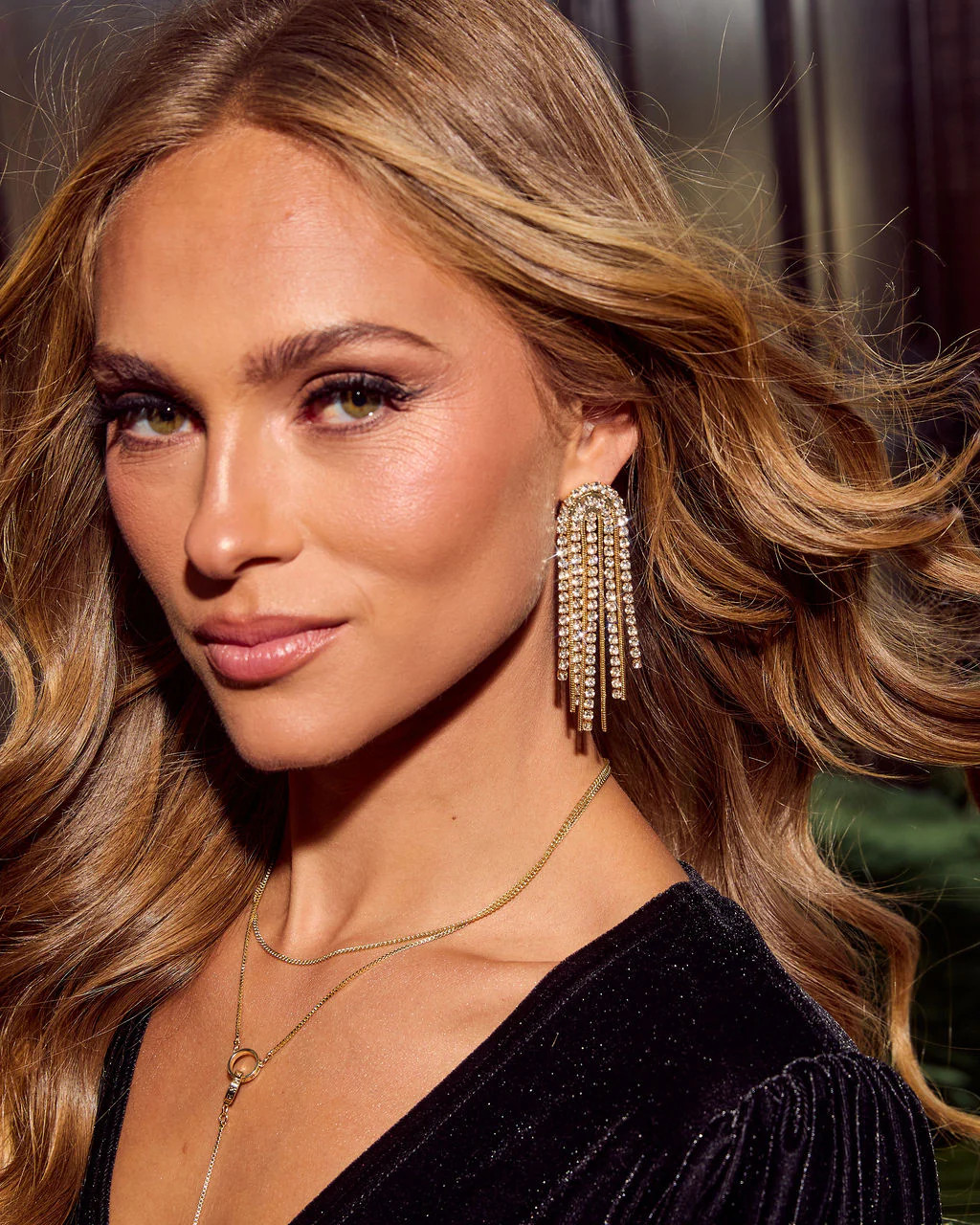 Arctic Muse Rhinestone Chandelier Earrings | VICI