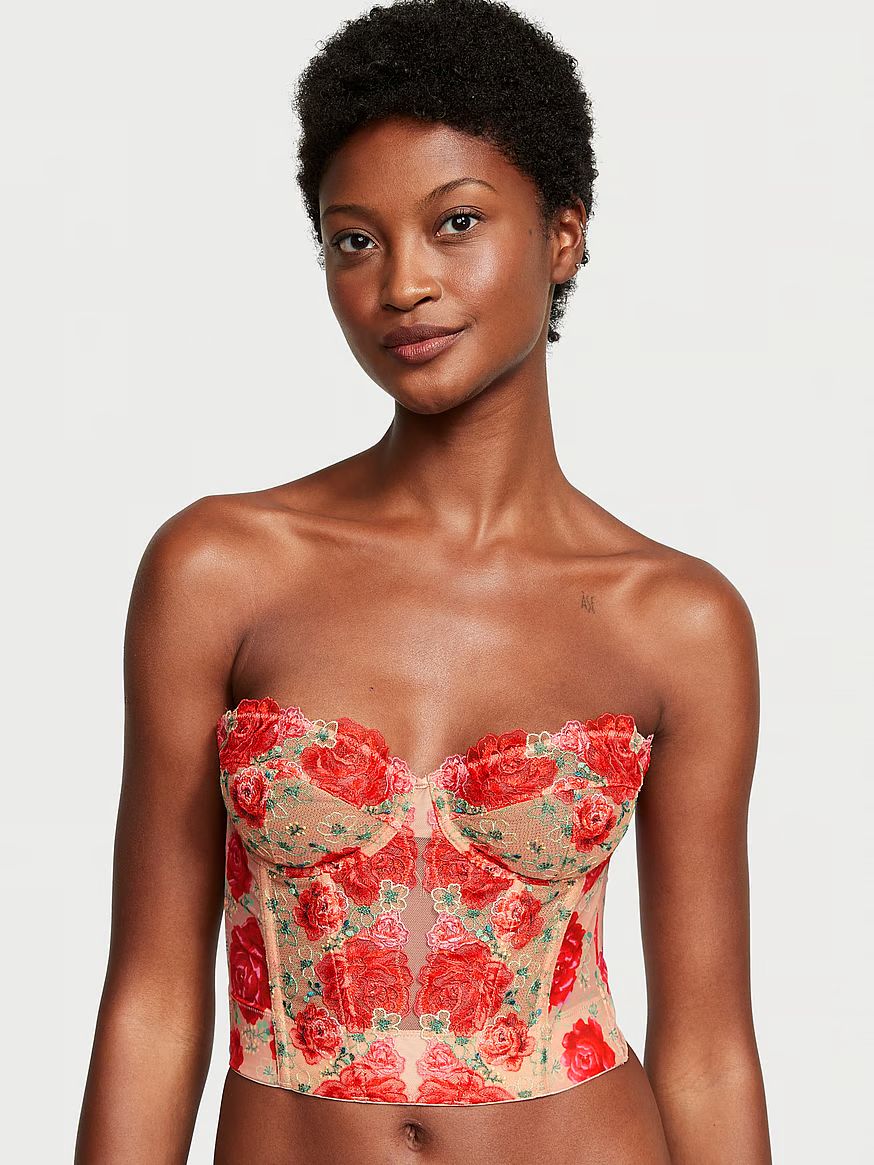 Strapless Floral Embroidery Corset Top | Victoria's Secret (US / CA )