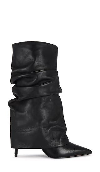Schutz Mikki Cloak Boot in Black. - size 7.5 | Revolve Clothing (Global)