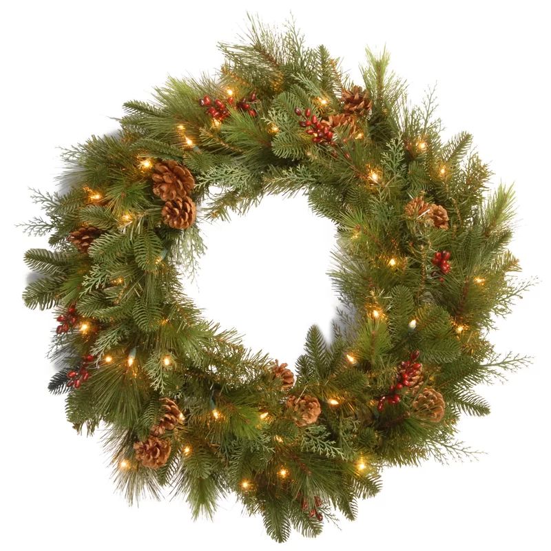 Faux Lighted Wreath | Wayfair North America