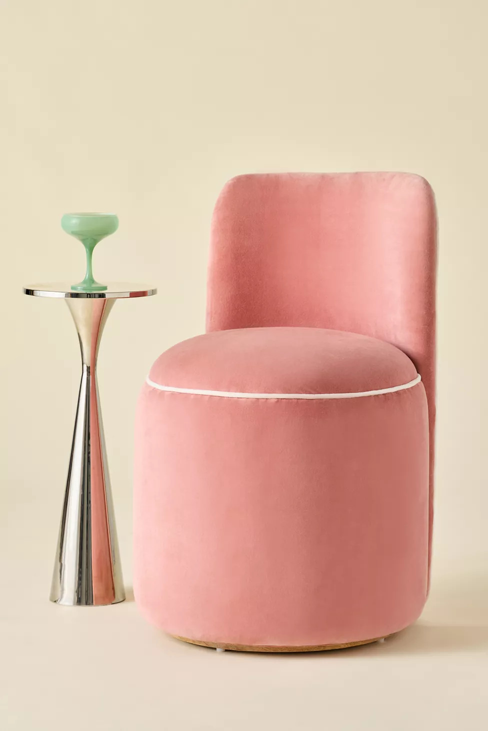 Jane Velvet Upholstered Vanity Chair | Urban Outfitters (US and RoW)