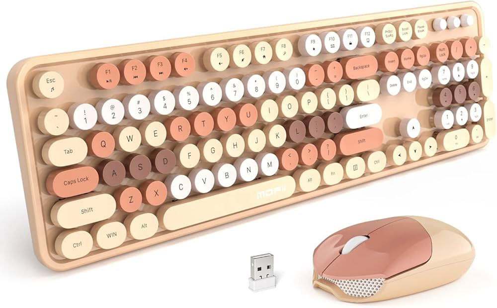 MOFII Wireless Computer Keyboard and Mouse Combo, Typewriter Full Size Keyboard with Number Pad a... | Amazon (US)