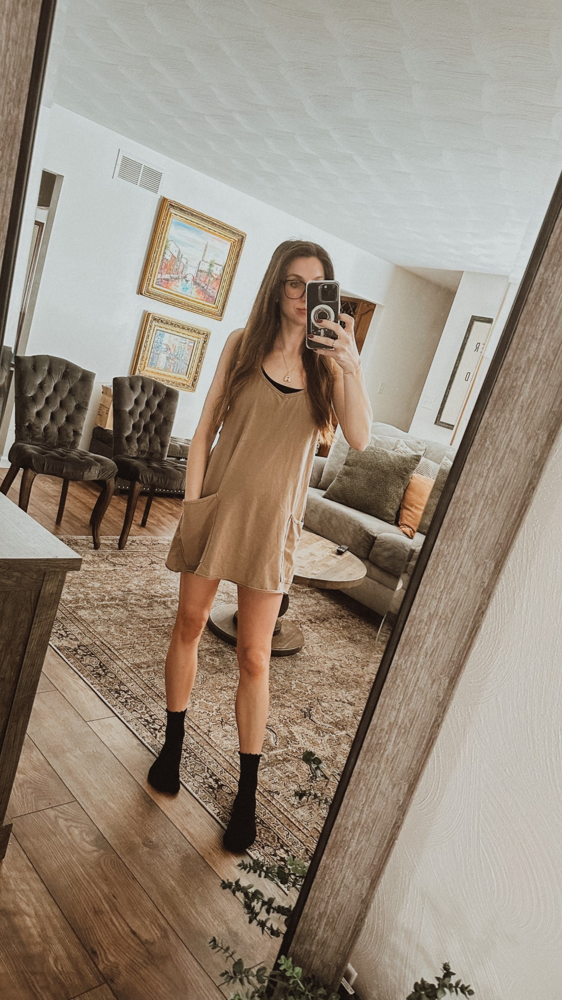 This is my newest obsession that will likely be living in the summer. It is bump friendly (I am 6.5 months pregnant right now) and super duper comfy. It comes in multiple colors too!!! Wearing this Free People Movement Hot Shot mini dress romper in a size Small, color Mocha Latte 

#LTKFindsUnder100 #LTKBump #LTKStyleTip
